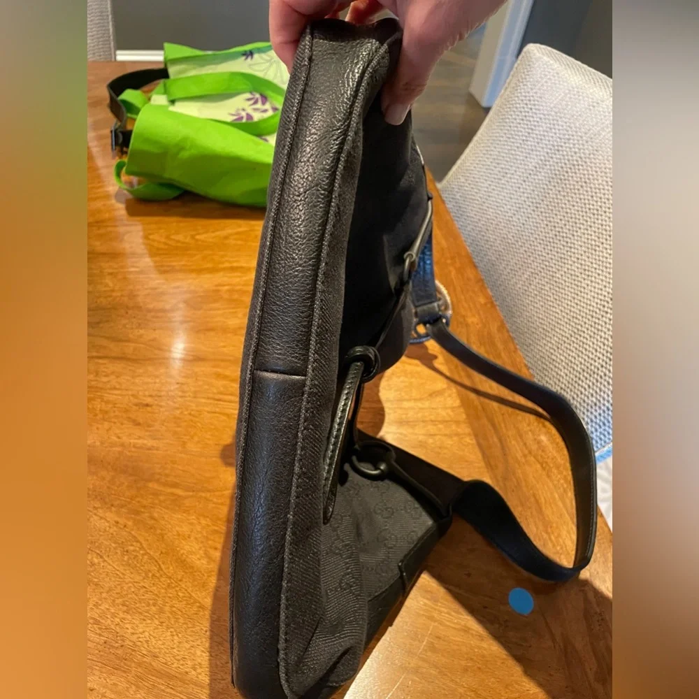 VINTAGE Gucci Black Denim Bag - Picture 4 of 6